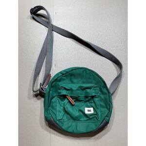 ORI London Bag Company Green Round Nylon Crossbody Bag Circular Quilted Small